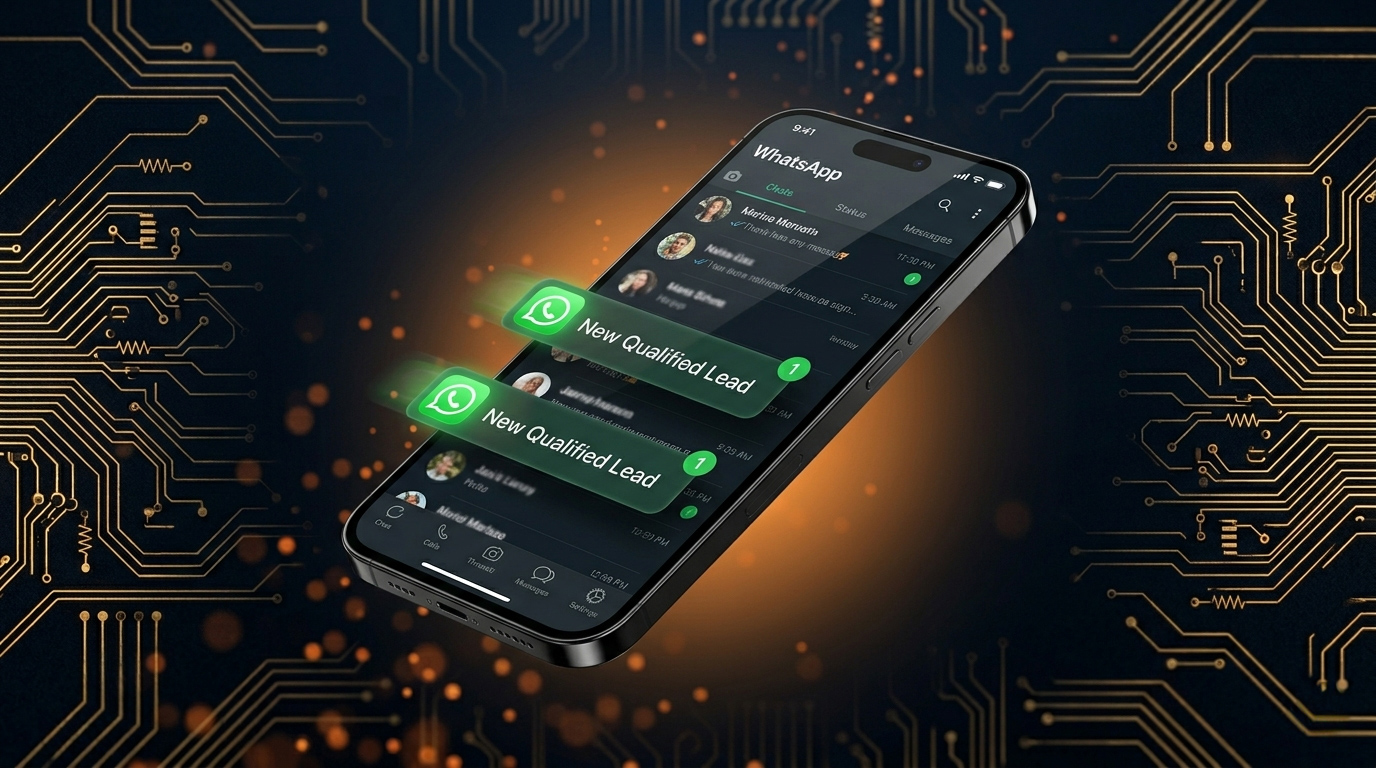 Sales team receiving qualified WhatsApp leads